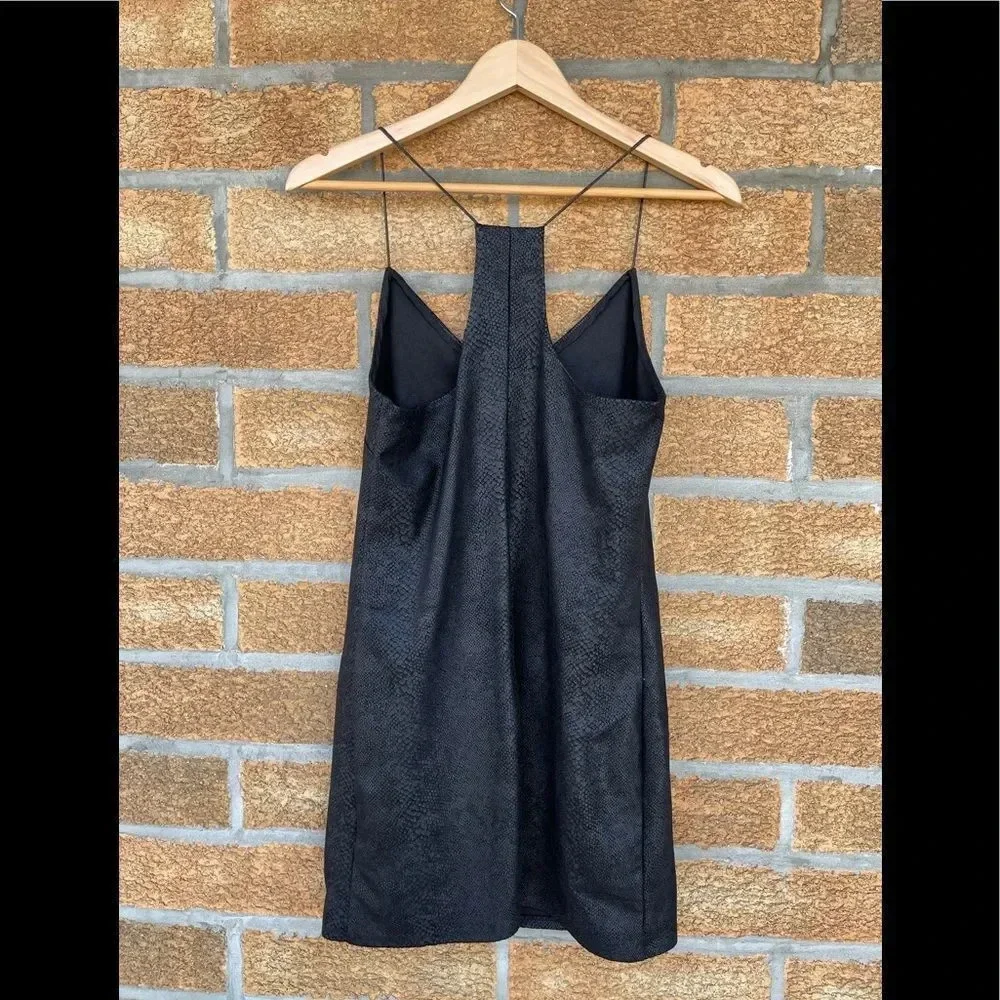 Lavender brown BLACK LEATHER DRESS small - Picture 11 of 11